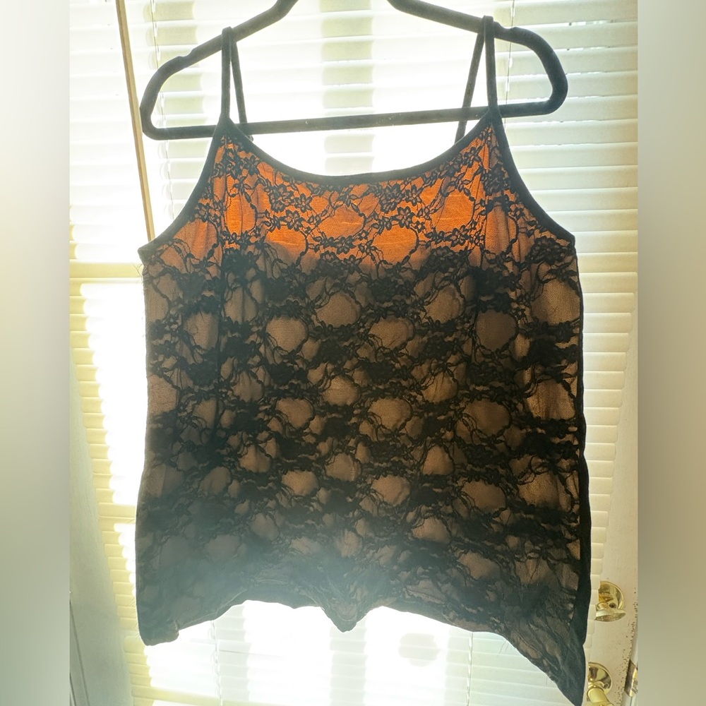 Torrid Black Floral Lace Camisole